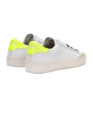 Sneakers Uomo stile skater in pelle bianca e gialla | SUN68