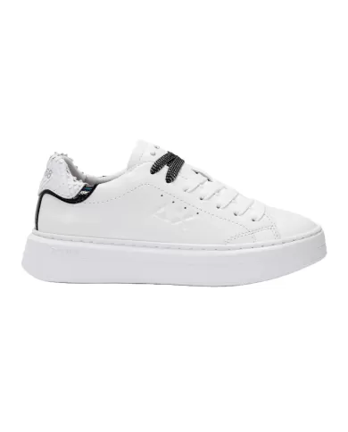 Sneakers donna in pelle bianca con logo laterale | SUN68 Sneakers donna in pelle bianca con logo laterale | SUN68