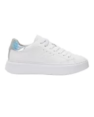 Sneakers donna in pelle bianca e argento | SUN68 Sneakers donna in pelle bianca e argento | SUN68