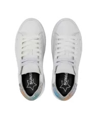 Sneakers donna in pelle bianca e argento | SUN68 Sneakers donna in pelle bianca e argento | SUN68
