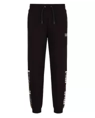 Pantaloni Jogger uomo nera in cotone con logo e stampe | EA7 Pantaloni Jogger uomo nera in cotone con logo e stampe | EA7
