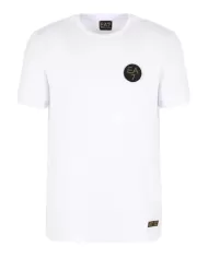 T-Shirt uomo bianca con patch olografica e loghi | EA7