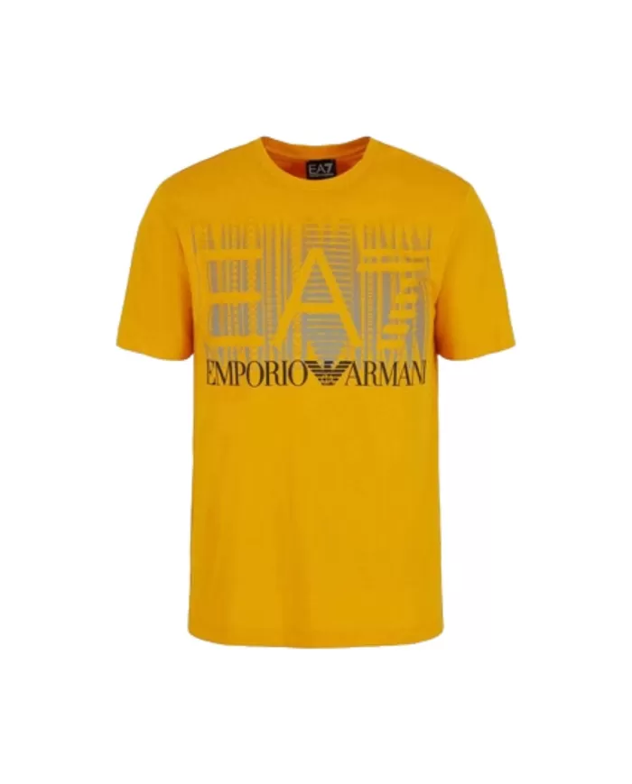T-Shirt uomo mango mojito in cotone con Maxi Logo | EA7 T-Shirt uomo mango mojito in cotone con Maxi Logo | EA7