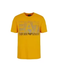 T-Shirt uomo mango mojito in cotone con Maxi Logo | EA7 T-Shirt uomo mango mojito in cotone con Maxi Logo | EA7