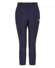 Pantaloni donna navy blu in nylon stretch e logo a contrasto | EA7 Pantaloni donna navy blu in nylon stretch e logo a contrasto | EA7