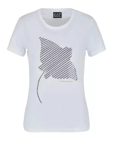 T-Shirt donna bianca con stampa frontale | EA7 T-Shirt donna bianca con stampa frontale | EA7