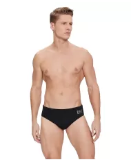 Slip mare uomo nero elasticizzato con logo laterale | EA7