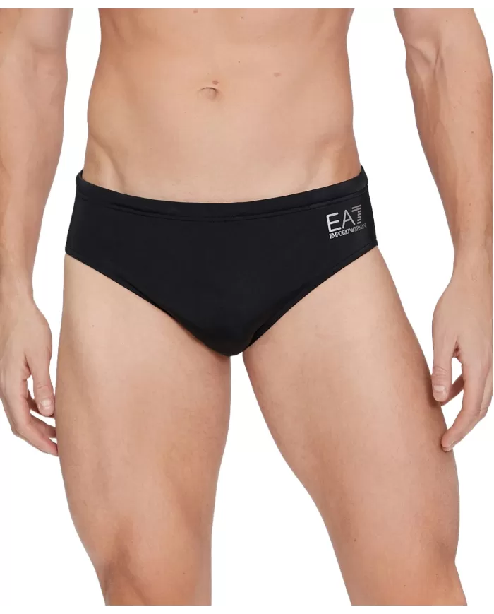 Slip mare uomo nero elasticizzato con logo laterale | EA7 Slip mare uomo nero elasticizzato con logo laterale | EA7