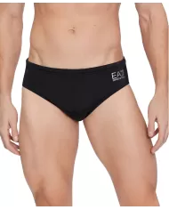 Slip mare uomo nero elasticizzato con logo laterale | EA7