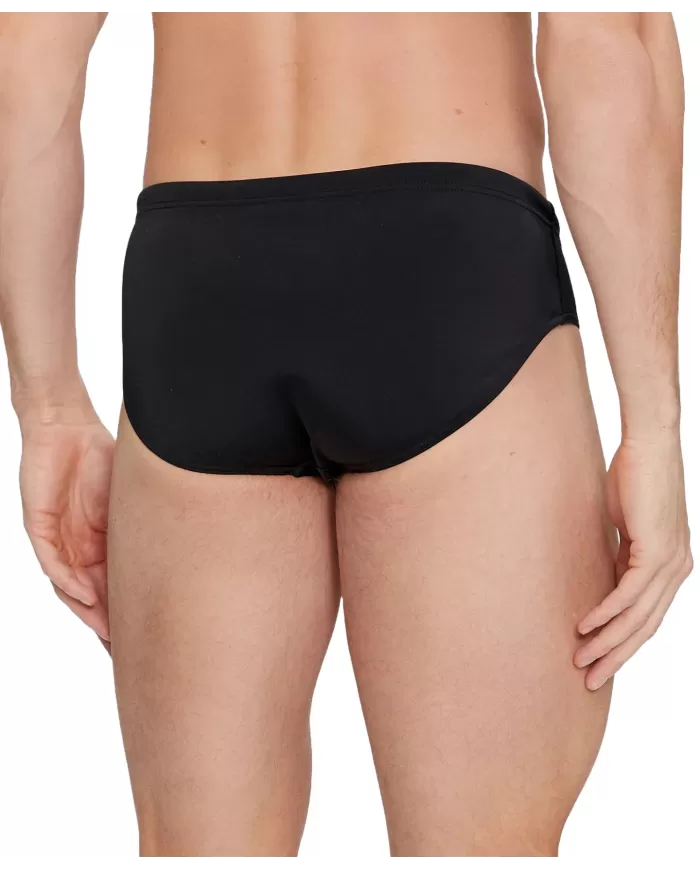 Slip mare uomo nero elasticizzato con logo laterale | EA7