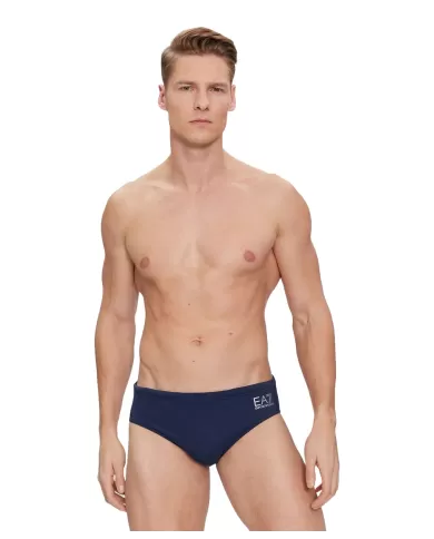 Slip mare uomo blu navy elasticizzato con logo laterale | EA7 Slip mare uomo blu navy elasticizzato con logo laterale | EA7