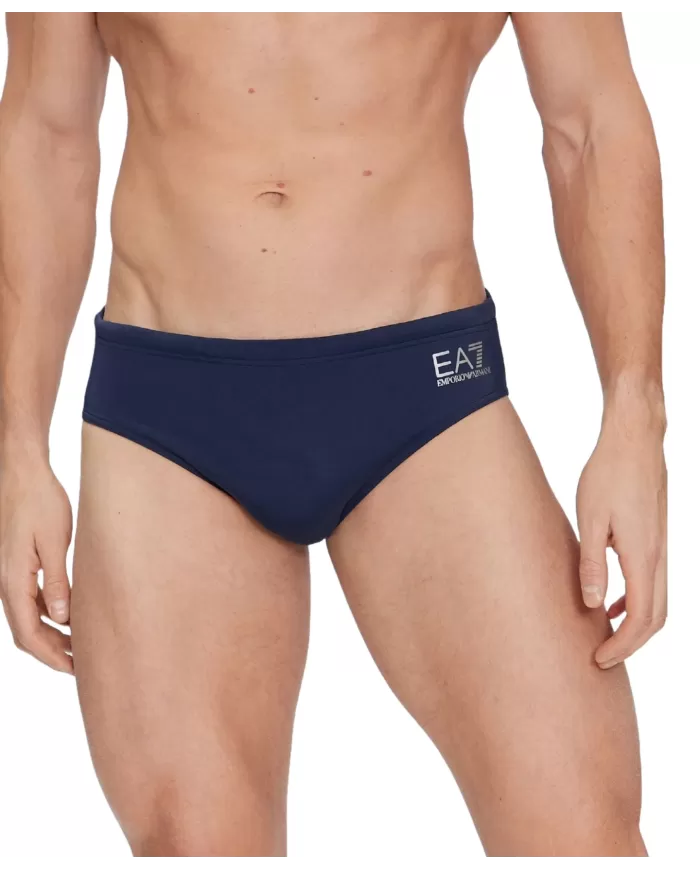 Slip mare uomo blu navy elasticizzato con logo laterale | EA7 Slip mare uomo blu navy elasticizzato con logo laterale | EA7