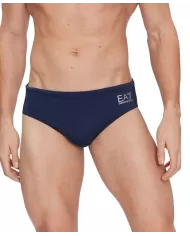 Slip mare uomo blu navy elasticizzato con logo laterale | EA7