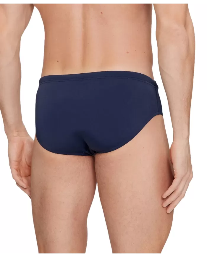 Slip mare uomo blu navy elasticizzato con logo laterale | EA7