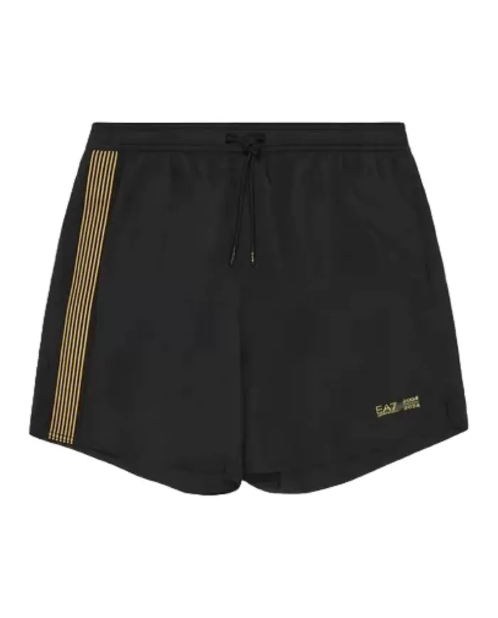 Boxer uomo nero con coulisse in vita e patch con logo | EA7 Boxer uomo nero con coulisse in vita e patch con logo | EA7