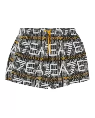 Boxer uomo black monogram con coulisse in vita e logo all-over | EA7