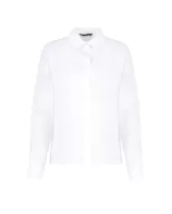 Camicia donna bianca con logo ricamato su retro | ARMANI EXCHANGE Camicia donna bianca con logo ricamato su retro | ARMANI EXCHANGE