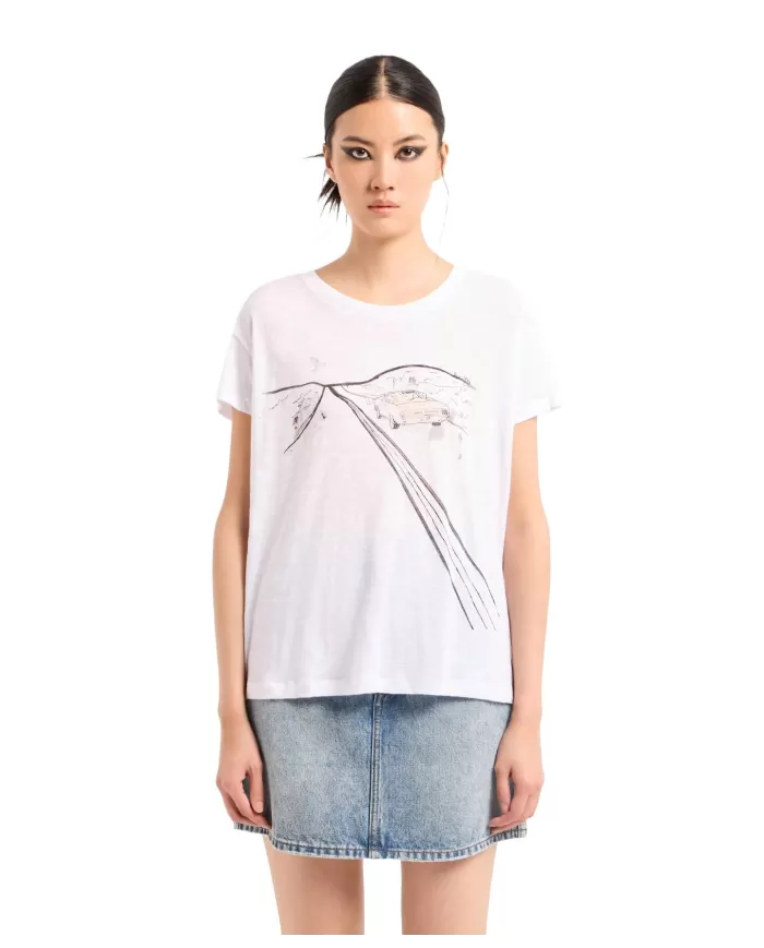 T-Shirt donna bianca con stampa fronte/retro | ARMANI EXCHANGE T-Shirt donna bianca con stampa fronte/retro | ARMANI EXCHANGE