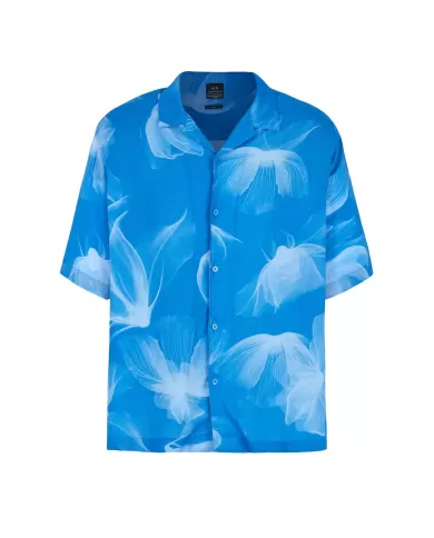 Camicia uomo con fantasia floreale e maniche boxy | ARMANI EXCHANGE Camicia uomo con fantasia floreale e maniche boxy | ARMANI EXCHANGE