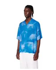 Camicia uomo con fantasia floreale e maniche boxy | ARMANI EXCHANGE