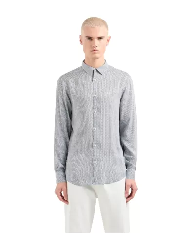 Camicia uomo wiquarry irregular lines con logo | ARMANI EXCHANGE Camicia uomo wiquarry irregular lines con logo | ARMANI EXCHANGE