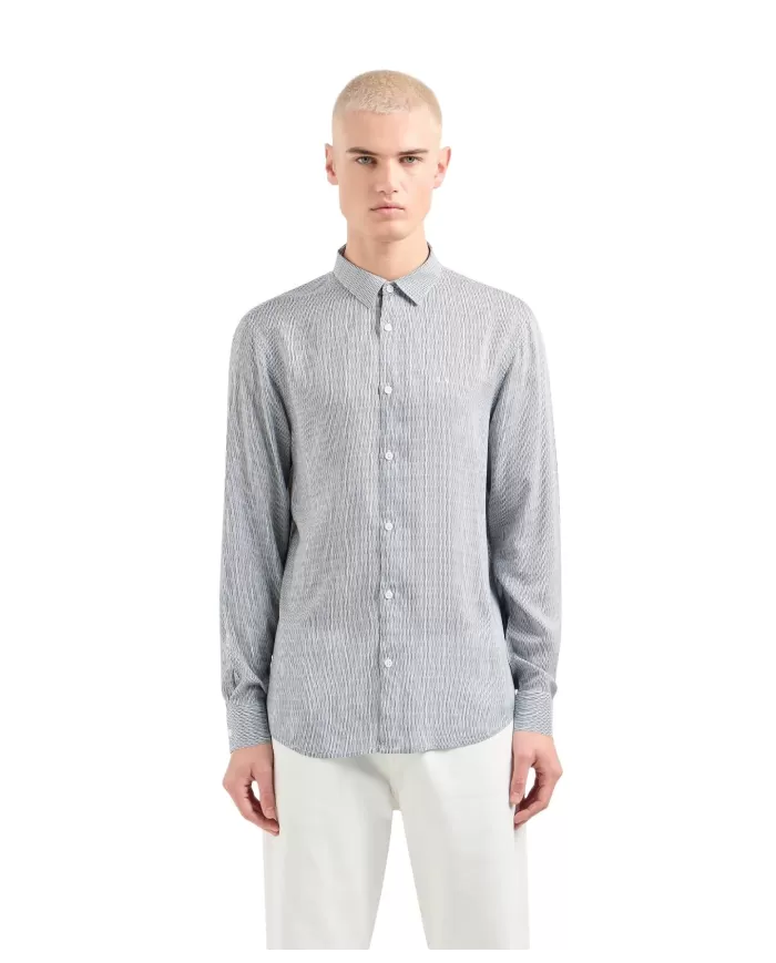 Camicia uomo wiquarry irregular lines con logo | ARMANI EXCHANGE Camicia uomo wiquarry irregular lines con logo | ARMANI EXCHANGE