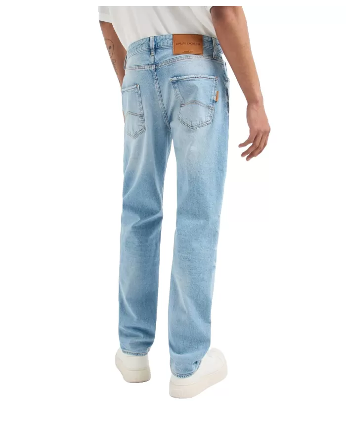 Jeans uomo indigo denim a gamba dritta | ARMANI EXCHANGE