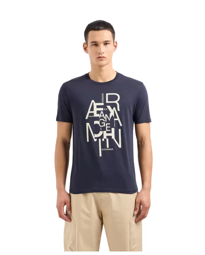 T-Shirt uomo night sky con stampa logata avanti | ARMANI EXCHANGE T-Shirt uomo night sky con stampa logata avanti | ARMANI EXCHANGE