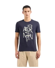 T-Shirt uomo night sky con stampa logata avanti | ARMANI EXCHANGE