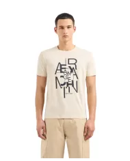 T-Shirt uomo fog con logo stampato in contrasto | ARMANI EXCHANGE