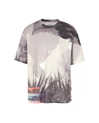 T-Shirt uomo safari allover con fantasia e logo | ARMANI EXCHANGE T-Shirt uomo safari allover con fantasia e logo | ARMANI EXCHANGE