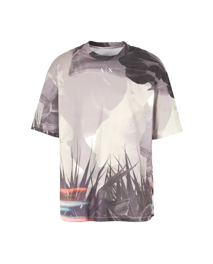 T-Shirt uomo safari allover con fantasia e logo | ARMANI EXCHANGE T-Shirt uomo safari allover con fantasia e logo | ARMANI EXCHANGE