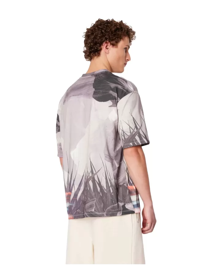 T-Shirt uomo safari allover con fantasia e logo | ARMANI EXCHANGE