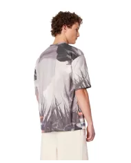 T-Shirt uomo safari allover con fantasia e logo | ARMANI EXCHANGE
