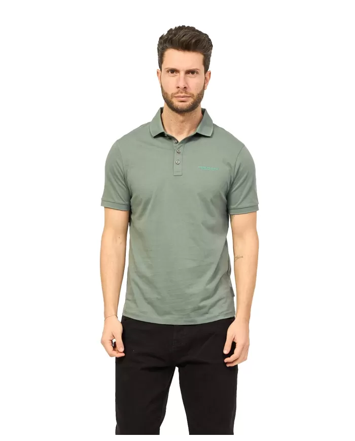 Polo uomo balsam green con logo in alto a destra | ARMANI EXCHANGE Polo uomo balsam green con logo in alto a destra | ARMANI EXCHANGE