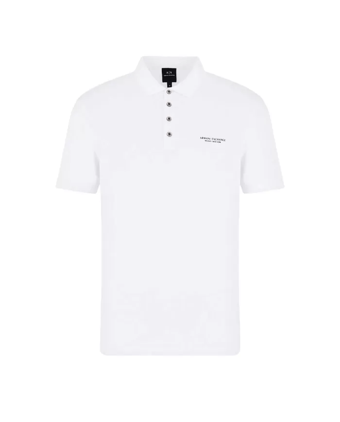 Polo uomo bianca con logo in alto a destra | ARMANI EXCHANGE Polo uomo bianca con logo in alto a destra | ARMANI EXCHANGE