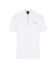 Polo uomo bianca con logo in alto a destra | ARMANI EXCHANGE