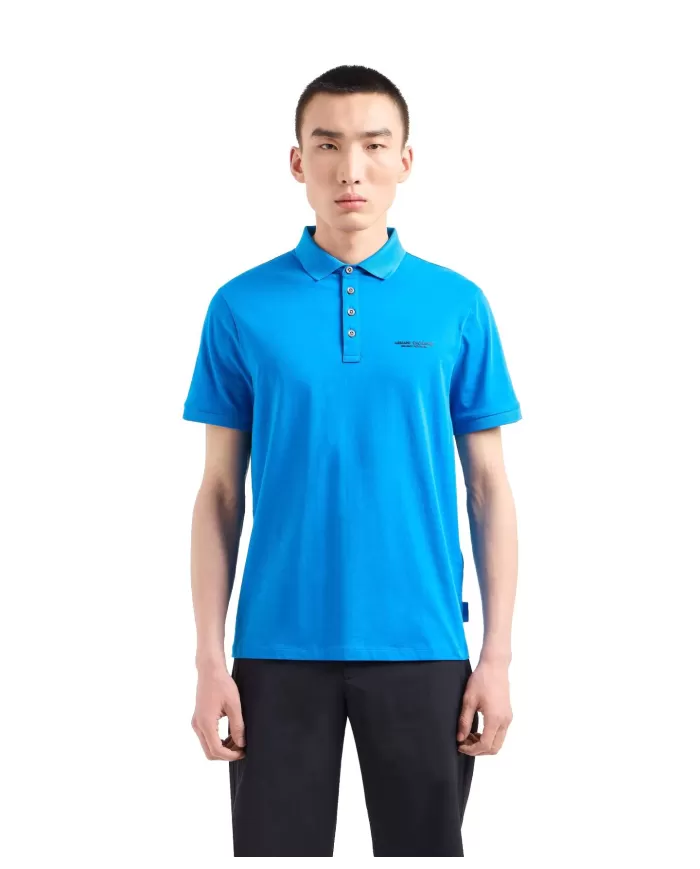 Polo uomo directoire blue con logo in alto a destra | ARMANI EXCHANGE Polo uomo directoire blue con logo in alto a destra | ARMANI EXCHANGE