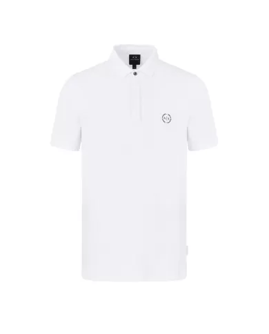 Polo Uomo bianca in cotone slim fit 8NZF91 ZJ81Z | ARMANI EXCHANGE Polo Uomo bianca in cotone slim fit 8NZF91 ZJ81Z | ARMANI EXCHANGE
