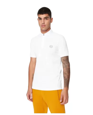 Polo Uomo bianca in cotone slim fit 8NZF91 ZJ81Z | ARMANI EXCHANGE Polo Uomo bianca in cotone slim fit 8NZF91 ZJ81Z | ARMANI EXCHANGE