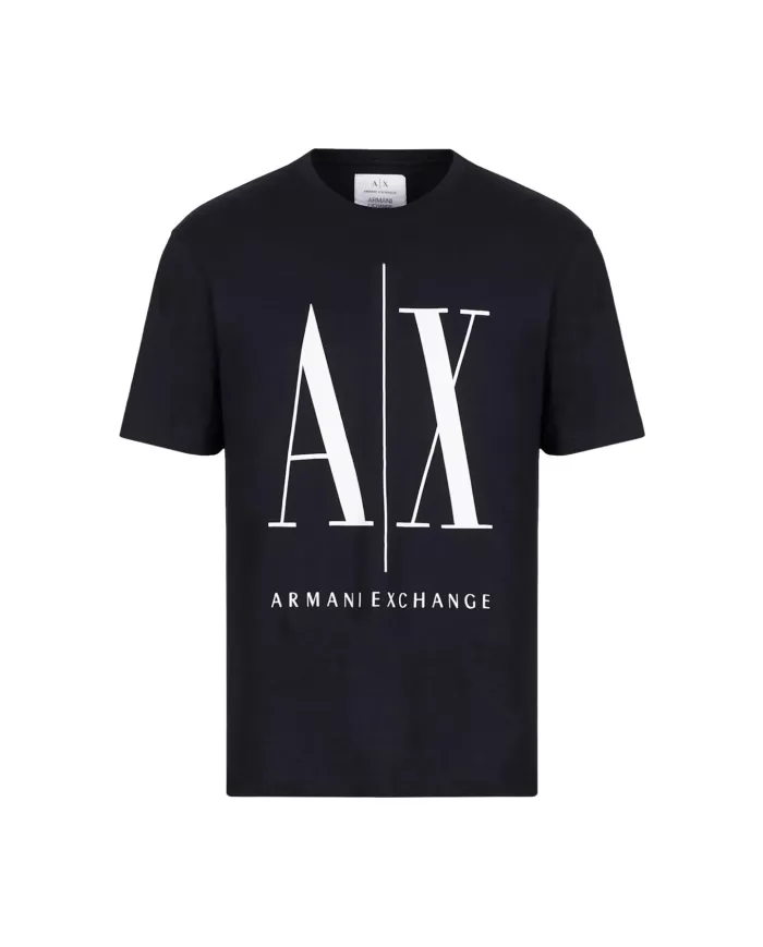 T-Shirt uomo navy con maxi logo stampato | ARMANI EXCHANGE T-Shirt uomo navy con maxi logo stampato | ARMANI EXCHANGE