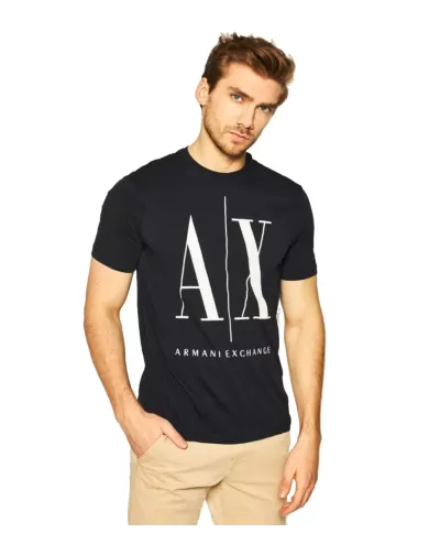 T-Shirt uomo navy con maxi logo stampato | ARMANI EXCHANGE T-Shirt uomo navy con maxi logo stampato | ARMANI EXCHANGE