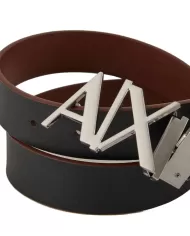 Cinta uomo cognac black con fibbia a forma di logo | ARMANI EXCHANGE Cinta uomo cognac black con fibbia a forma di logo | ARMANI EXCHANGE
