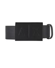Cinta uomo nera con logo in rilievo su fibbia | ARMANI EXCHANGE Cinta uomo nera con logo in rilievo su fibbia | ARMANI EXCHANGE