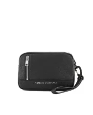 Pochette uomo nera con logo impresso | ARMANI EXCHANGE Pochette uomo nera con logo impresso | ARMANI EXCHANGE