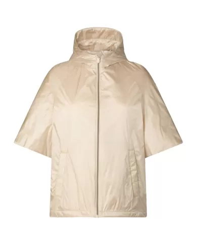 Giacca donna shore beige con cappuccio e logo patch | SAVE THE DUCK