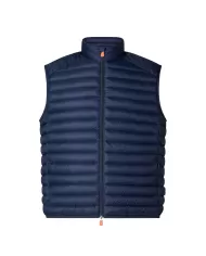 Gilet uomo navy blue con logo e tasche interne ai lati | SAVE THE DUCK Gilet uomo navy blue con logo e tasche interne ai lati | SAVE THE DUCK