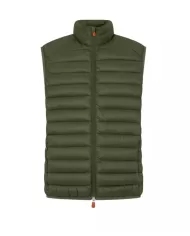 Gilet uomo dusty olive con logo e tasche interne | SAVE THE DUCK