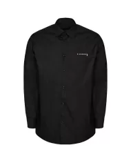 Camicia uomo nera con polsini e logo anteriore | RICHMOND Camicia uomo nera con polsini e logo anteriore | RICHMOND