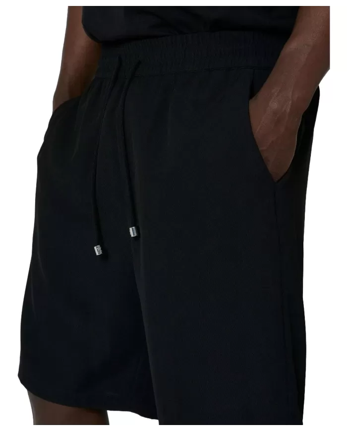 Bermuda uomo nere con coulisse e tasche ad ambo i lati | RICHMOND Bermuda uomo nere con coulisse e tasche ad ambo i lati | RICHMOND